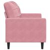vidaXL Soffa 2-sits rosa 120 cm sammet