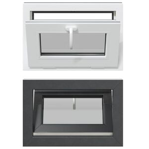 vidaXL K&auml;llarf&ouml;nster RISOR 60 x 40 cm PVC och glas Antracit