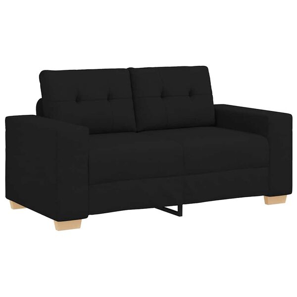 vidaXL Loveseat soffa svart 160x77x82 cm tyg