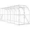 vidaXL H&ouml;nshus mot V&auml;gg Silver 600 x 150 x 215 cm Galvaniserat st&aring;l