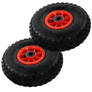 vidaXL Hjul till s&auml;ckk&auml;rra 2 st gummi 3.00-4 (245x82)