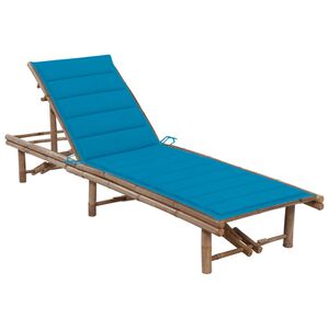 vidaXL Sols&auml;ng med dyna bambu