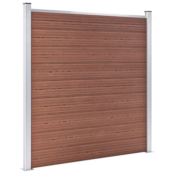 vidaXL Staketpanel WPC 353x186 cm brun