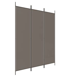 vidaXL Rumsavdelare 3 paneler antracit 150 x 200 cm tyg