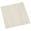 vidaXL Golvplankor Gr&auml;ddvit 5,11 m&sup2; 55 st PVC