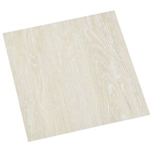 vidaXL Golvplankor Gr&auml;ddvit 5,11 m&sup2; 55 st PVC