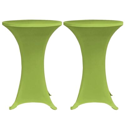 vidaXL Elastiskt bordsöverdrag 2 st 80 cm grön