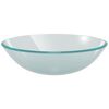 vidaXL Handfat i h&auml;rdat glas 42 cm frostat
