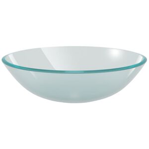 vidaXL Handfat i h&auml;rdat glas 42 cm frostat