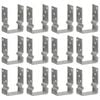 vidaXL Staketankare 12 st silver 10x6x15 cm galvaniserat st&aring;l