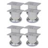vidaXL Soffben 8 st rund krom 60 mm