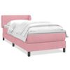 vidaXL Rams&auml;ng med madrass rosa 80x220 cm sammet