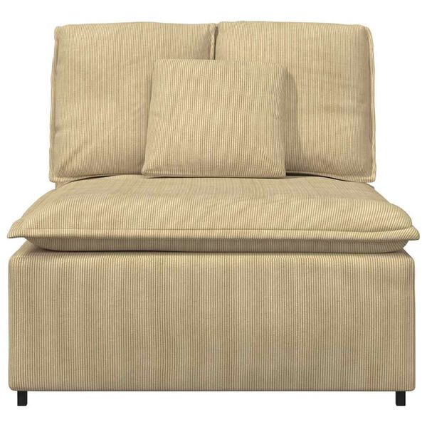 vidaXL Modul&auml;r mittmodul f&ouml;r soffa med dynor gr&aring;gr&ouml;n 100 cm