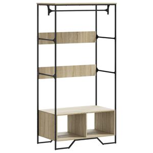 vidaXL Garderob sonoma-ek 90x50x180 cm konstruerat tr&auml;