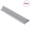 vidaXL G&auml;ngat R&ouml;r 12 pcs Silver 6 x 170 mm St&aring;l