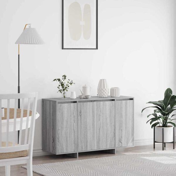 vidaXL Sideboard Gr&aring; sonoma 120 x 41 x 75 cm Konstruerat tr&auml;