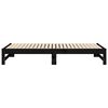 vidaXL Utdragbar dagb&auml;dd svart 2x(90x190) cm massiv furu