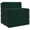 vidaXL F&auml;llbar Soffbed M&ouml;rkgr&ouml;n 200 x 70 x 15 cm Sammet