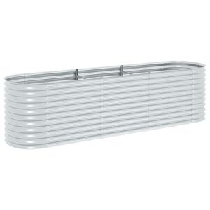 vidaXL Odlingsl&aring;da upph&ouml;jd galvaniserat st&aring;l 320x80x81 cm silver