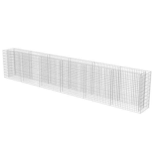 vidaXL Planteringsgabion upph&ouml;jd galvaniserat st&aring;l 540x50x100 cm