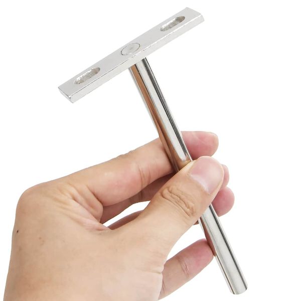 vidaXL Konsoler f&ouml;r flytande hyllplan 12st osynlig &Oslash;10x150 mm kolst&aring;l