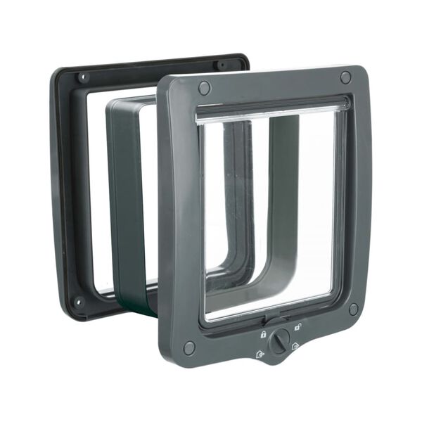 TRIXIE Kattlucka 4-vägs XXL med tunnel grå