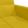 vidaXL B&auml;ddsoffa 2-sits med fotpall gul sammet