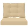 vidaXL Utomhus Soffa Kudde 2 pcs Beige Polyester