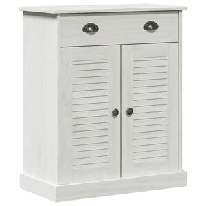 vidaXL Badrumssk&aring;p VIGO Vit och antikvit 68 x 34 x 80 cm Massiv furu