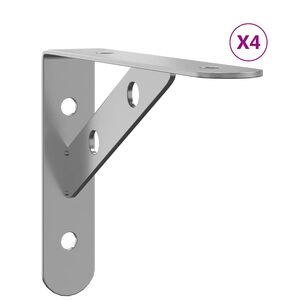 vidaXL Hyllf&auml;sten 4 st 15x2,5x11,5 cm silver rostfritt st&aring;l