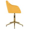 vidaXL Snurrbar kontorsstol gul sammet