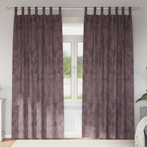 vidaXL Sammetsgardiner med gardiner 2 pcs Brun 225 x 140 cm Sammet