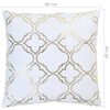 vidaXL Kuddar 2 st med folietryck vit och guld 40x40 cm bomull
