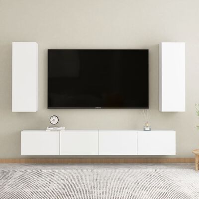 vidaXL TV-skåp vit 30,5x30x90 cm konstruerat trä