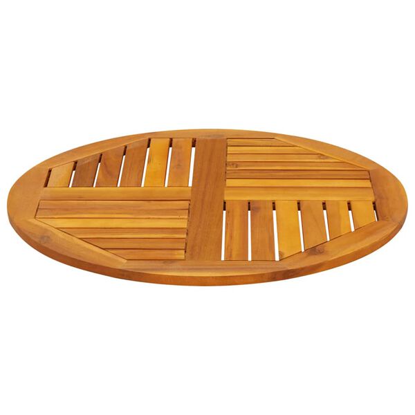 vidaXL Bordsskiva Ø70x2 cm rund massivt akaciaträ