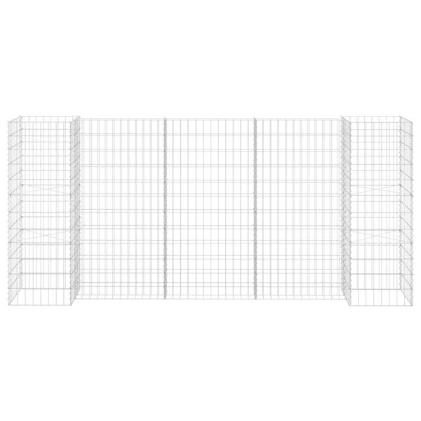 vidaXL Planteringsgabion H-formad stål 260x40x120 cm