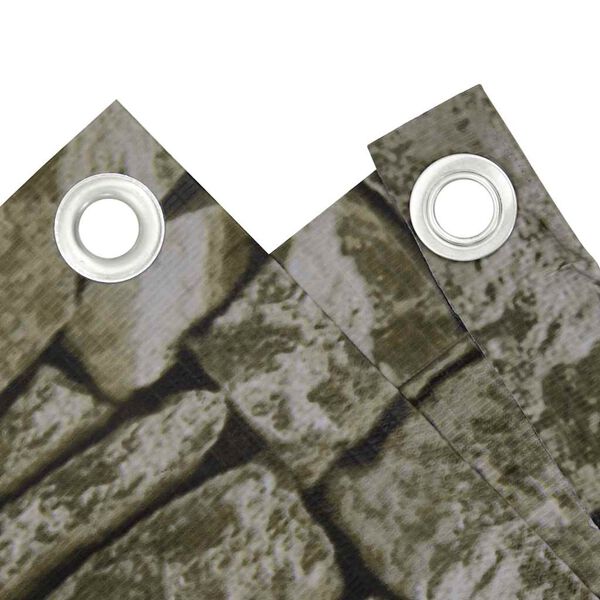 vidaXL Insynsskydd f&ouml;r balkong stenmotiv 600x120 cm PVC