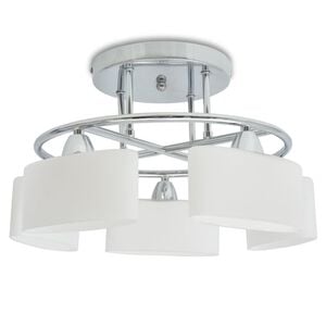 vidaXL Taklampa med ovala glassk&auml;rmar f&ouml;r 5 E14-lampor 200 W