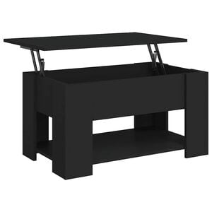 vidaXL Soffbord svart 79x49x41 cm konstruerat tr&auml;