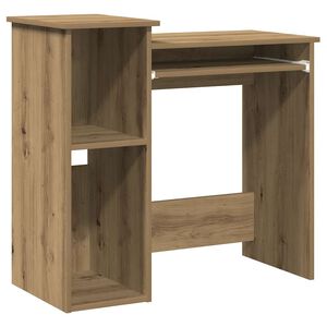 vidaXL Skrivbord med hyllor artisan ek 84x40x78 cm konstruerat tr&auml;