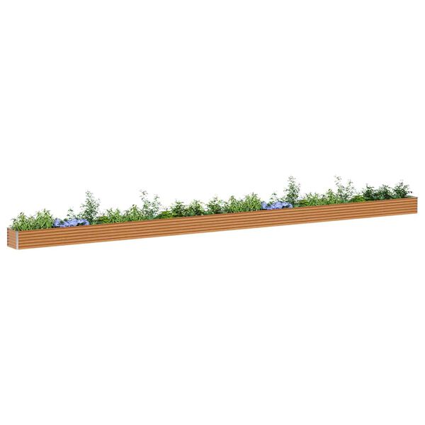 vidaXL Upph&ouml;jd odlingsl&aring;da Ljusbrun 970 x 50 x 36 cm Galvaniserat St&aring;l