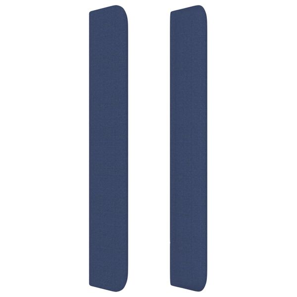 vidaXL S&auml;nggavel med kanter bl&aring; 203x16x118/128 cm tyg