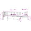vidaXL Dagb&auml;dd utan madrass vit 90x190 cm massiv furu