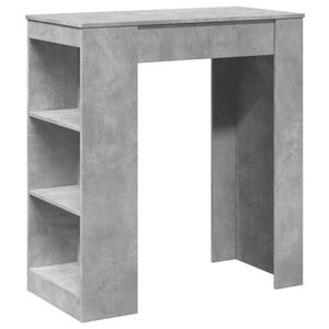 vidaXL Barbord med st&auml;ll betonggr&aring; 95x47x103,5 cm konstruerat tr&auml;