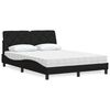 vidaXL Bed with Mattress Black 140x190 cm Fabric