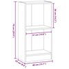 vidaXL Bokhylla grå sonoma 40x24x76 cm konstruerat trä