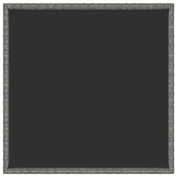 vidaXL Tr&auml;dg&aring;rdsbord gr&aring; 90x90x75 cm konstrotting