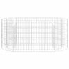 vidaXL Planteringsgabion galvaniserat j&auml;rn 120x50x50 cm
