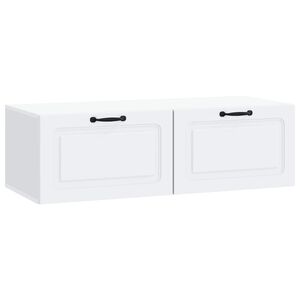 vidaXL V&auml;ggmonterad TV-b&auml;nk Vit 98 x 41 x 30 cm Konstruerat tr&auml;