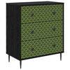 vidaXL Kommode GELEEN Smaragd geometriskt m&ouml;nster 66 x 36,5 x 76 cm